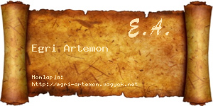 Egri Artemon névjegykártya